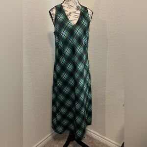 Satin Chemise Plaid Dress Size Medium (8-10)